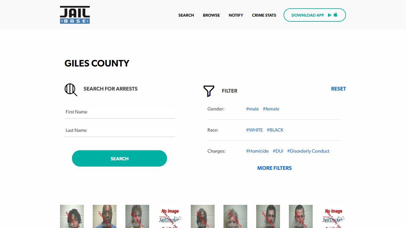 Giles County Jail Inmate Search and Mugshots | JailBase